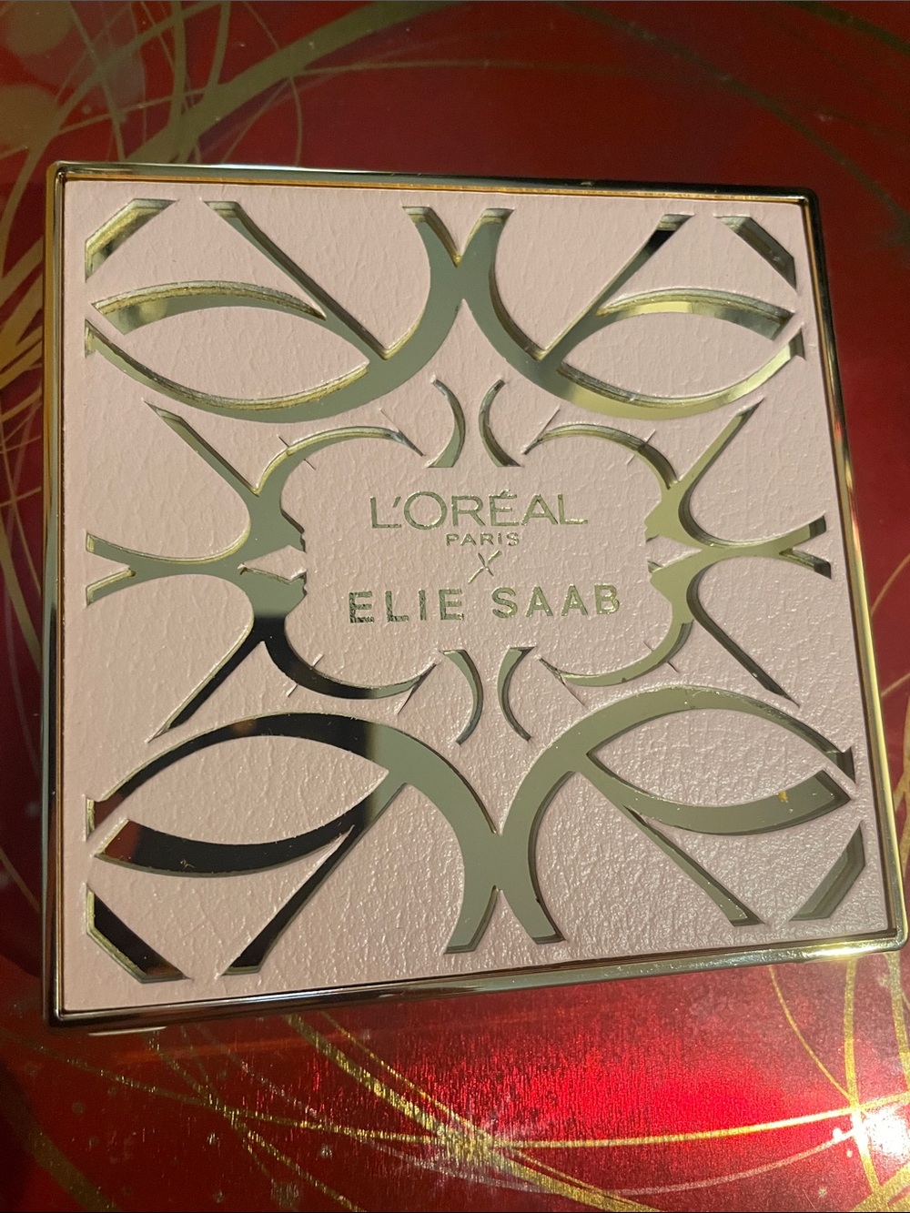 L'Oréal x Elie Saab Powder Eyeshadow Palette — Blush Pink with Gold Detail